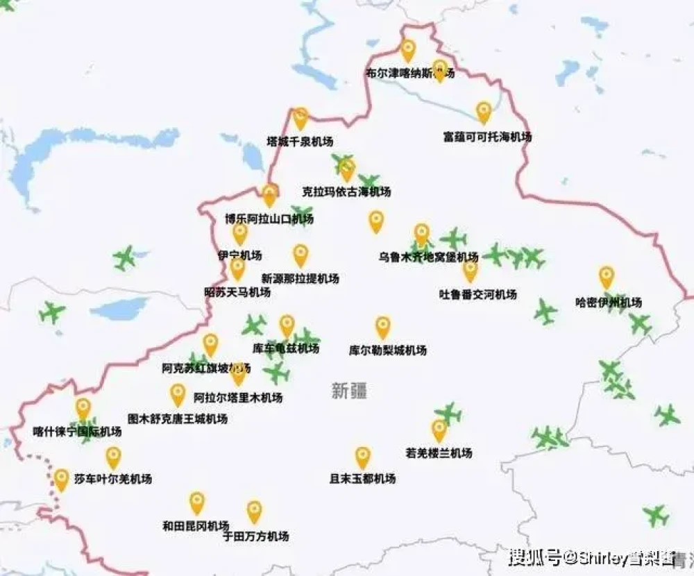 新疆旅游交通攻略:新疆25座机场分布图,全国机场最多! 新疆旅游交通攻略:新疆25座机场分布图,全国机场最多!
