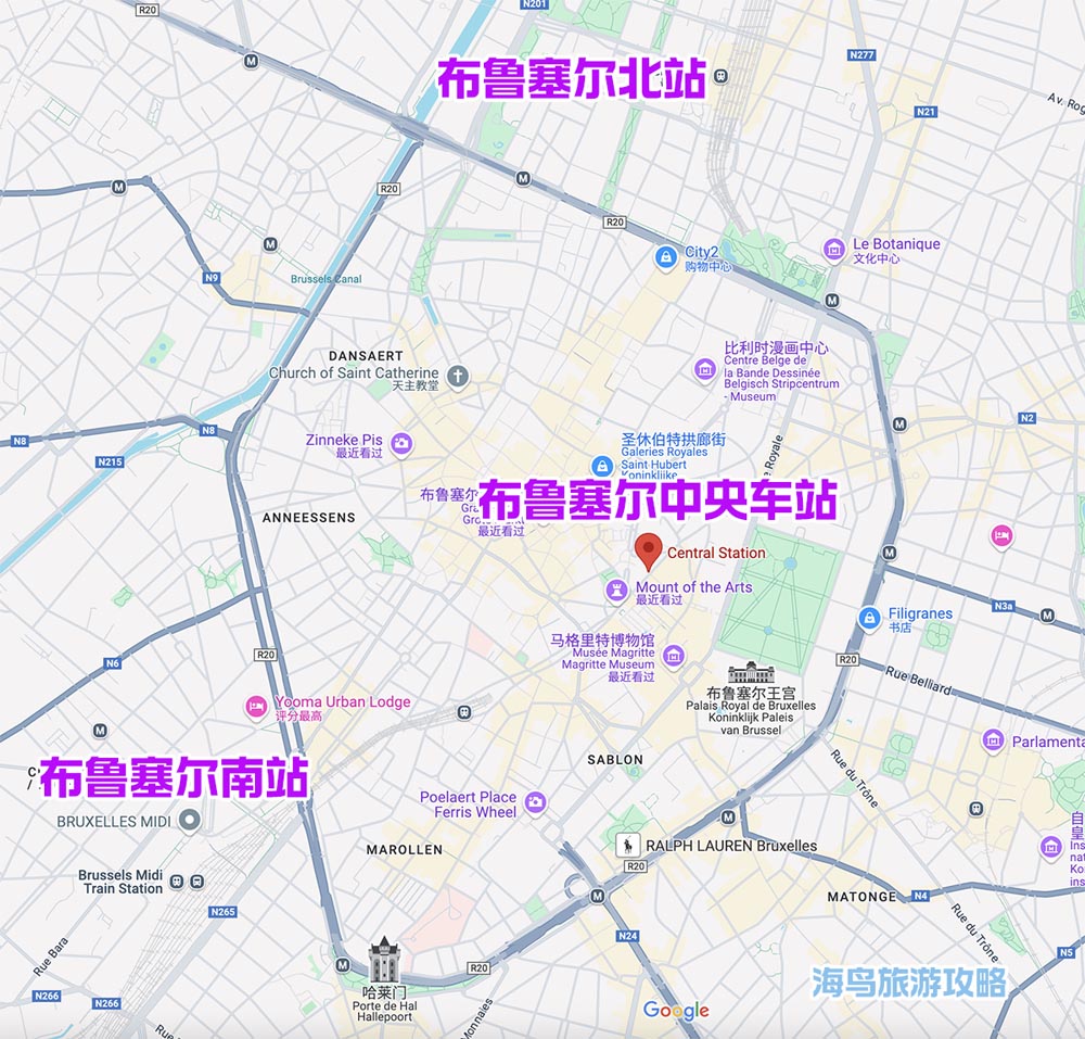 布鲁塞尔火车站地图