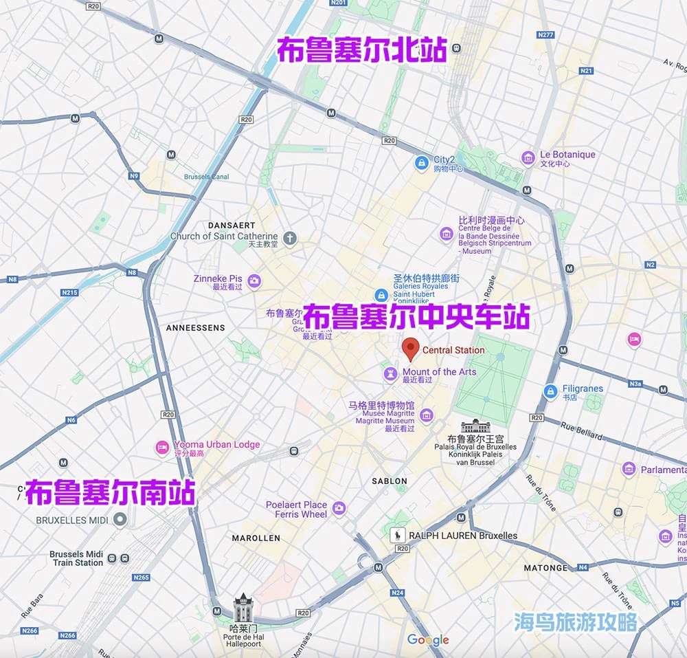 布鲁塞尔火车站地图