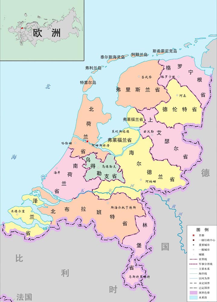 荷兰政区图