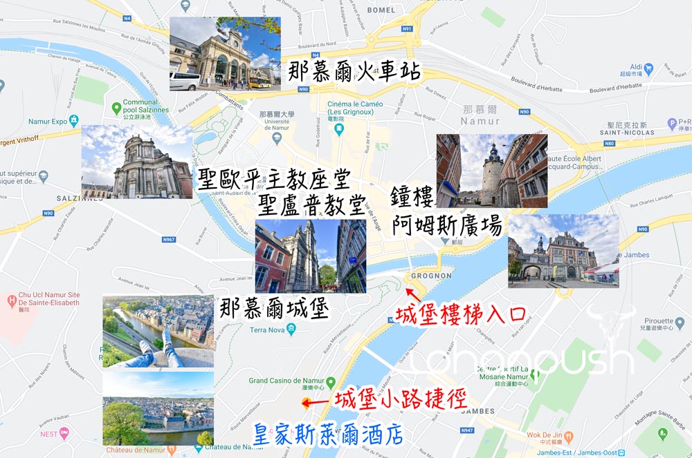 那慕尔旅游地图