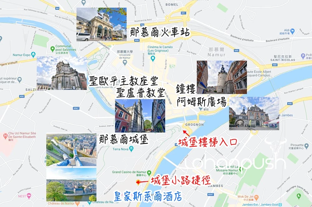 那慕尔旅游地图