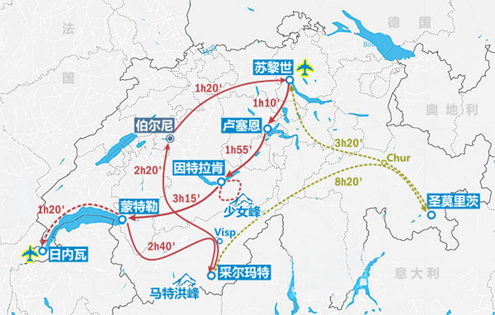 瑞士旅游地图和自由行攻略（2026年5月更新）