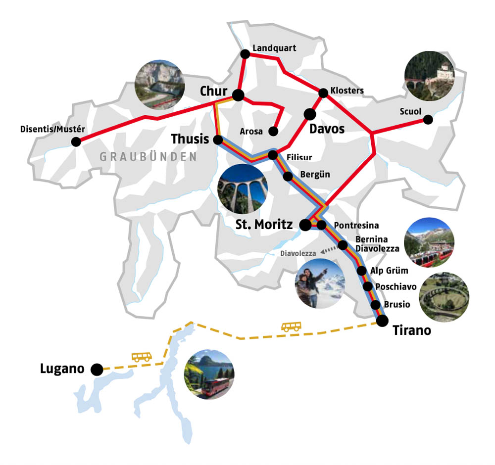 瑞士景观列车经典路线介绍
