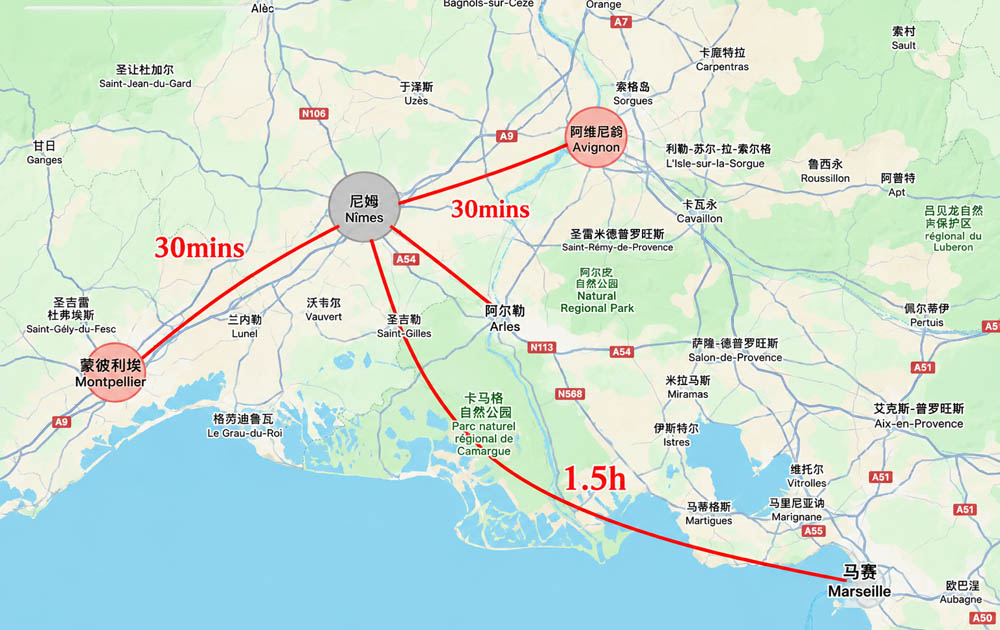 尼姆交通攻略:去尼姆到哪个火车站下车?从阿维尼翁到尼姆怎么坐车?